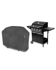 Copertura per barbecue da giardino L, trapezoidale, grafite (105 x 131-140 x 50 cm)