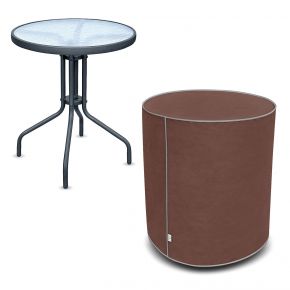Copertura per tavolo rotondo da giardino S, marrone (70 x 60 cm)