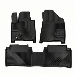 3D Tappetini in gomma No.77 per Hyundai Santa Fe V 7 posti, 1ª e 2ª fila, PHEV dal 2023 (3 pz)