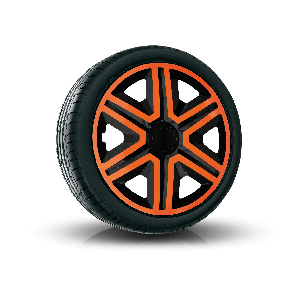 Copricerchi per CITROEN 16", ACTION DOUBLECOLOR ARANCIO-NERO 4 pz