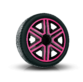 Copricerchi per MERCEDES 15", ACTION DOUBLECOLOR ROSA-NERO 4 pz