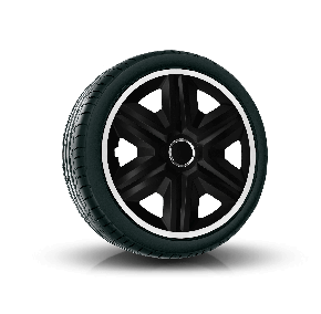 Copricerchi per ALFA ROMEO 16", FAST LUX BIANCO-NERA 4 pz