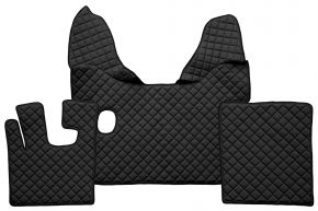 Tappetini in ecopelle Q per DAF XF 105 (01.2006-12.2013) - manuale - Nero