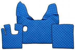 Tappetini in ecopelle Q per DAF XF 105 (01.2006-12.2013) - manuale - Blu