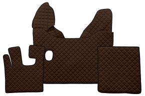 Tappetini in ecopelle Q per DAF XF 105 (01.2006-12.2013) - manuale - Marrone