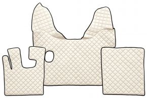 Tappetini in ecopelle Q per DAF XF 105 (01.2006-12.2013) - manuale - Beige chiaro