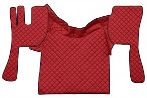 Tappetini in ecopelle Q per VOLVO FH 3 (01.2009-12.2012) - automatico/manuale - Rosso