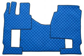 Tappetini in ecopelle Q per MERCEDES ACTROS MP 5 (dal 01.2019) - automatico - sedile passeggero ribaltabile - Blu