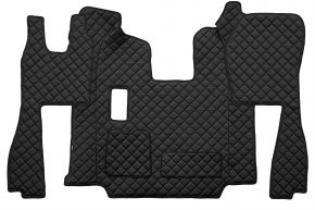 Tappetini in ecopelle Q per SCANIA R (01.2011-12.2016) - manuale - sedili normali (non RECARO) - Nero
