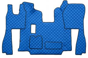 Tappetini in ecopelle Q per SCANIA R (01.2011-12.2016) - manuale - sedili normali (non RECARO) - Blu