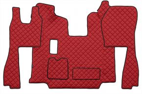 Tappetini in ecopelle Q per SCANIA R (01.2011-12.2016) - manuale - sedili normali (non RECARO) - Rosso