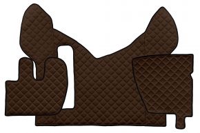 Tappetini in ecopelle Q per RENAULT PREMIUM II (01.2005-12.2013) - Marrone