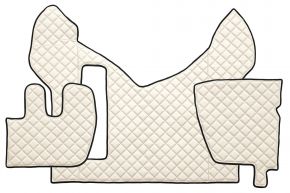 Tappetini in ecopelle Q per RENAULT PREMIUM II (01.2005-12.2013) - Beige chiaro