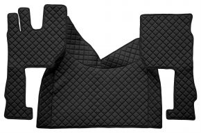 Tappetini in ecopelle Q per VOLVO FH 5 (dal 01.2020) - automatico - sedile passeggero pneumatico - Nero
