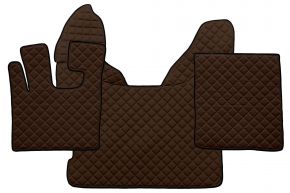 Tappetini in ecopelle Q per DAF XF 105 (01.2006-12.2013) - automatico - Marrone