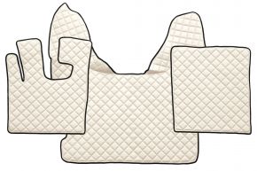Tappetini in ecopelle Q per DAF XF 105 (01.2006-12.2013) - automatico - Beige chiaro