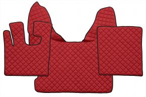 Tappetini in ecopelle Q per DAF XF 105 (01.2006-12.2013) - automatico - Rosso