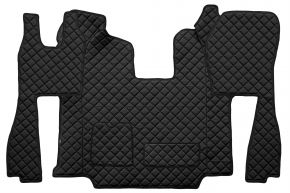 Tappetini in ecopelle Q per SCANIA R (01.2011-12.2016) - automatico - sedili normali (non RECARO) - Nero
