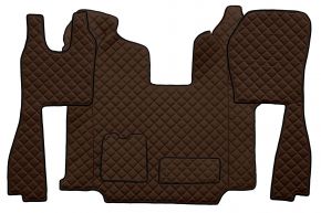 Tappetini in ecopelle Q per SCANIA R (01.2011-12.2016) - automatico - sedili normali (non RECARO) - Marrone