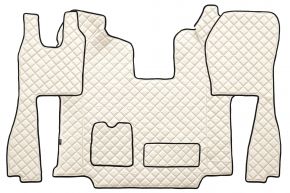 Tappetini in ecopelle Q per SCANIA R (01.2011-12.2016) - automatico - sedili normali (non RECARO) - Beige chiaro