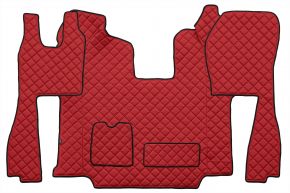 Tappetini in ecopelle Q per SCANIA R (01.2011-12.2016) - automatico - sedili normali (non RECARO) - Rosso