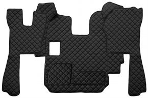 Tappetini in ecopelle Q per SCANIA R (01.2005-12.2010) - manuale - Nero