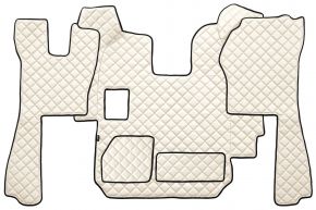 Tappetini in ecopelle Q per SCANIA R (01.2005-12.2010) - manuale - Beige chiaro