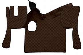 Tappetini in ecopelle Q per VOLVO FH 3 (01.2009-12.2012) - manuale - Marrone