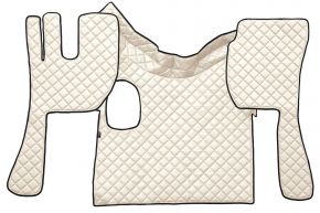 Tappetini in ecopelle Q per VOLVO FH 3 (01.2009-12.2012) - manuale - Beige chiaro
