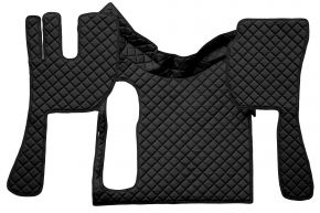 Tappetini in ecopelle Q per VOLVO FH 3 (01.2009-12.2012) - manuale - apertura grande - Nero