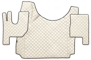 Tappetini in ecopelle Q per RENAULT T (dal 01.2014) - tunnel alto - Beige chiaro