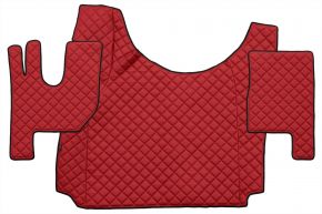 Tappetini in ecopelle Q per RENAULT T (dal 01.2014) - tunnel alto - Rosso