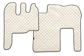 Tappetini in ecopelle Q per RENAULT MAGNUM MILLENIUM (01.2002-12.2007) - Beige chiaro