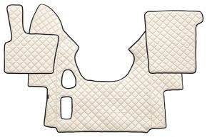 Tappetini in ecopelle Q per DAF XF 95 (01.1997-12.2005) - manuale - Beige chiaro