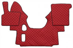 Tappetini in ecopelle Q per DAF XF 95 (01.1997-12.2005) - manuale - Rosso