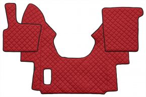 Tappetini in ecopelle Q per DAF XF 95 (01.1997-12.2005) - automatico - Rosso
