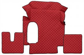 Tappetini in ecopelle Q per MAN TGA (01.2000-12.2010) - Rosso