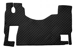 Tappetini in ecopelle Q per MERCEDES ACTROS MP 3 (01.2007-12.2010) - pavimento piatto - sedile passeggero fisso - Nero