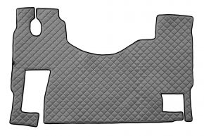 Tappetini in ecopelle Q per MERCEDES ACTROS MP 3 (01.2007-12.2010) - pavimento piatto - sedile passeggero fisso - Grigio