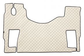 Tappetini in ecopelle Q per MERCEDES ACTROS MP 3 (01.2007-12.2010) - pavimento piatto - sedile passeggero girevole - Beige chiaro