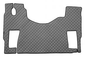 Tappetini in ecopelle Q per MERCEDES ACTROS MP 3 (01.2007-12.2010) - pavimento piatto - sedile passeggero girevole - Grigio