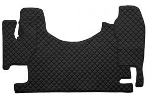 Tappetini in ecopelle Q per MERCEDES ACTROS MP 3 (01.2007-12.2010) - tunnel alto - Nero