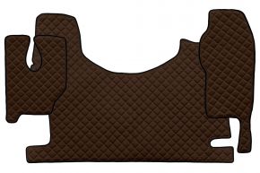 Tappetini in ecopelle Q per MERCEDES ACTROS MP 3 (01.2007-12.2010) - tunnel alto - Marrone