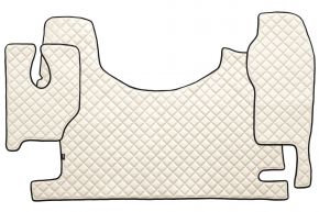 Tappetini in ecopelle Q per MERCEDES ACTROS MP 3 (01.2007-12.2010) - tunnel alto - Beige chiaro