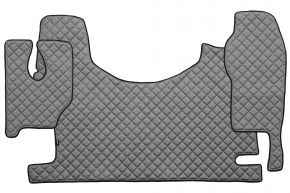 Tappetini in ecopelle Q per MERCEDES ACTROS MP 3 (01.2007-12.2010) - tunnel alto - Grigio