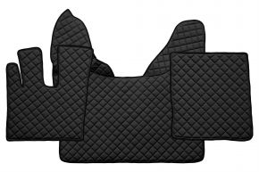 Tappetini in ecopelle Q per DAF XF 106 (01.2014-09.2021) - automatico - Nero