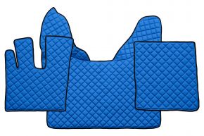 Tappetini in ecopelle Q per DAF XF 106 (01.2014-09.2021) - automatico - Blu