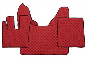 Tappetini in ecopelle Q per DAF XF 106 (01.2014-09.2021) - automatico - Rosso