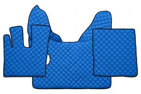 Tappetini in ecopelle Q per DAF XF 106 (01.2014-09.2021) - manuale - Blu