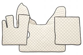 Tappetini in ecopelle Q per DAF XF 106 (01.2014-09.2021) - manuale - Beige chiaro